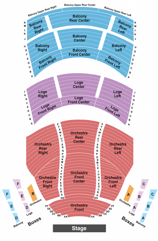Procter & Gamble Hall Beauty and the Beast Seating Chart